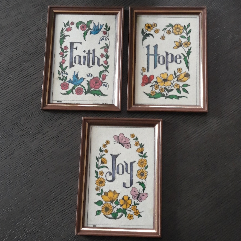 3 PC Vintage Wall Art